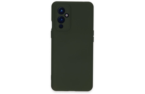 Newface One Plus 9 Kılıf Nano içi Kadife Silikon - Koyu Yeşil
