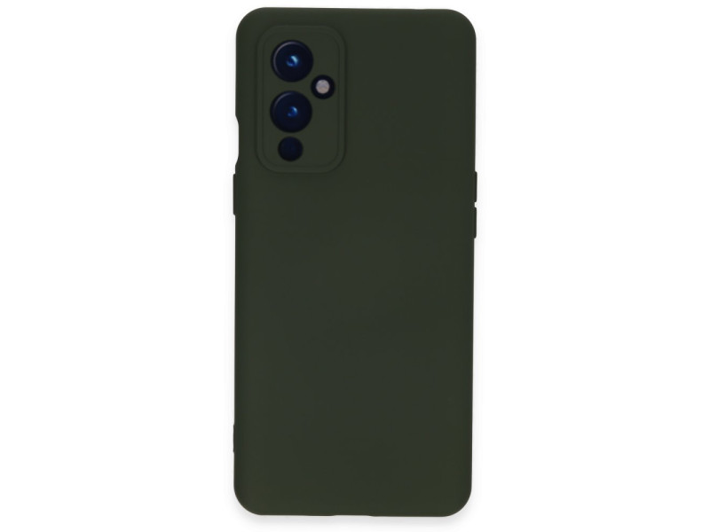 Newface One Plus 9 Kılıf Nano içi Kadife Silikon - Koyu Yeşil