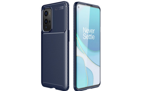 Newface One Plus 9 Pro Kılıf Focus Karbon Silikon - Lacivert