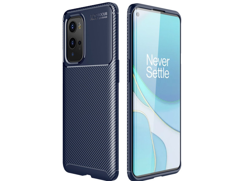 Newface One Plus 9 Pro Kılıf Focus Karbon Silikon - Lacivert