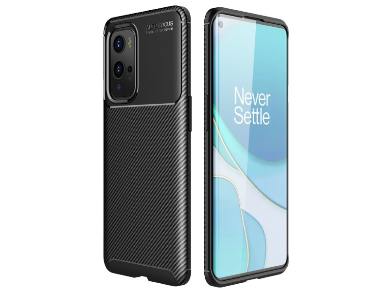 Newface One Plus 9 Pro Kılıf Focus Karbon Silikon - Siyah
