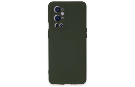 Newface One Plus 9 Pro Kılıf Nano içi Kadife Silikon - Koyu Yeşil