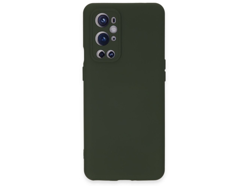 Newface One Plus 9 Pro Kılıf Nano içi Kadife Silikon - Koyu Yeşil