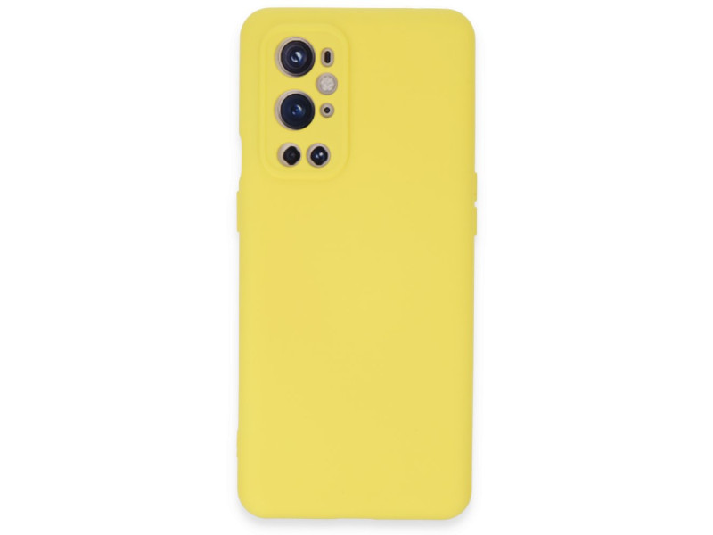 Newface One Plus 9 Pro Kılıf Nano içi Kadife Silikon - Sarı