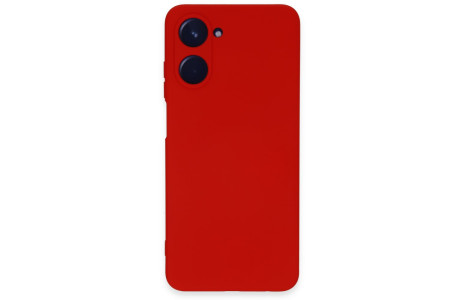 Newface Realme 10 4G Kılıf Nano içi Kadife Silikon - Kırmızı