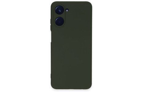 Newface Realme 10 4G Kılıf Nano içi Kadife Silikon - Koyu Yeşil