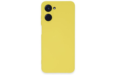 Newface Realme 10 4G Kılıf Nano içi Kadife Silikon - Sarı