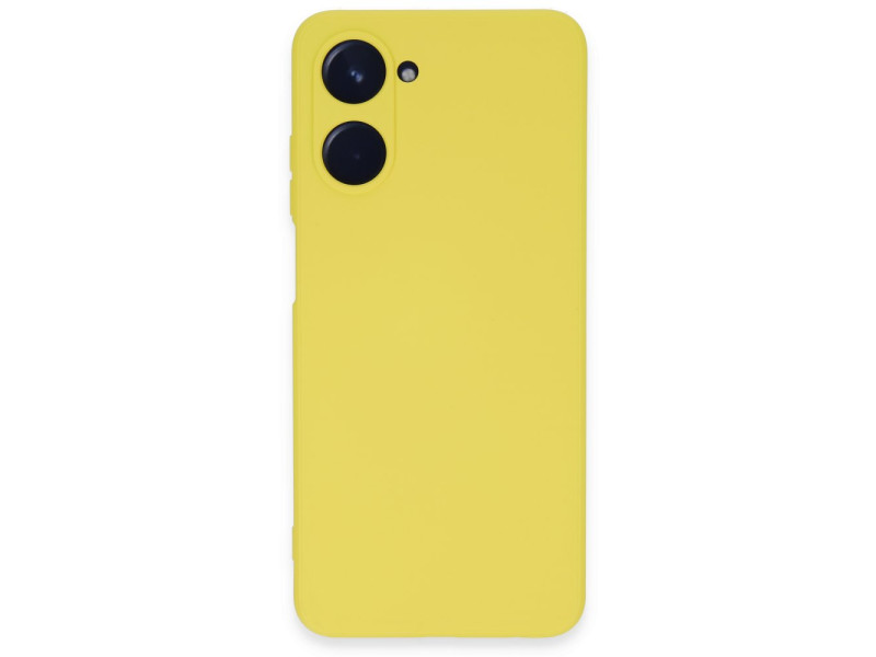 Newface Realme 10 4G Kılıf Nano içi Kadife Silikon - Sarı