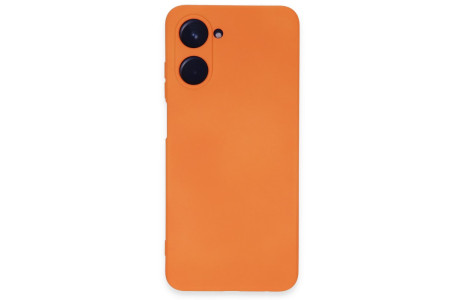 Newface Realme 10 4G Kılıf Nano içi Kadife Silikon - Turuncu