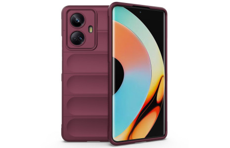 Newface Realme 10 Pro Plus 5G Kılıf Optimum Silikon - Bordo