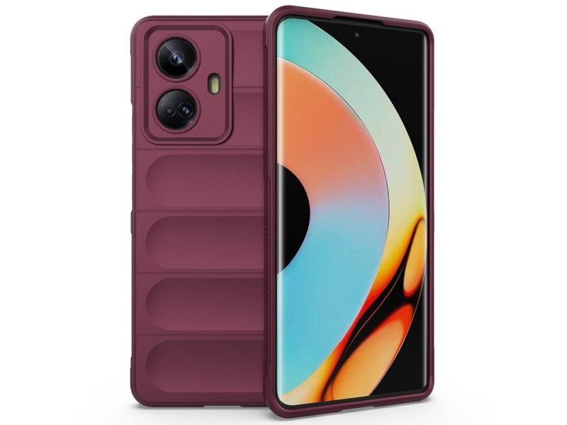 Newface Realme 10 Pro Plus 5G Kılıf Optimum Silikon - Bordo