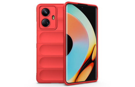 Newface Realme 10 Pro Plus 5G Kılıf Optimum Silikon - Kırmızı
