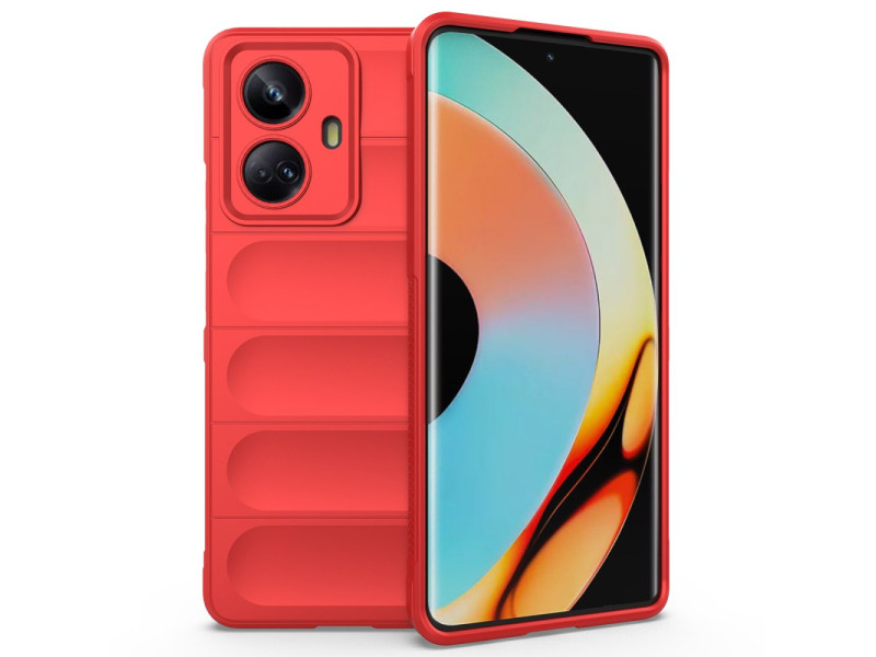 Newface Realme 10 Pro Plus 5G Kılıf Optimum Silikon - Kırmızı