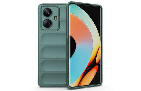 Newface Realme 10 Pro Plus 5G Kılıf Optimum Silikon - Koyu Yeşil