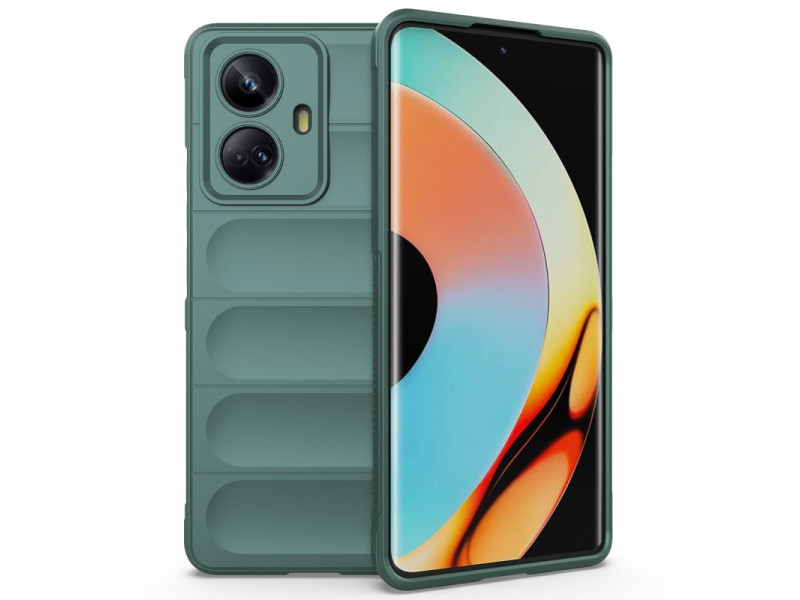 Newface Realme 10 Pro Plus 5G Kılıf Optimum Silikon - Koyu Yeşil