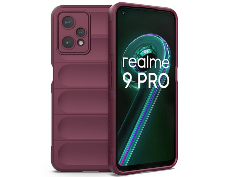 Newface Realme 9 Pro 5G Kılıf Optimum Silikon - Bordo