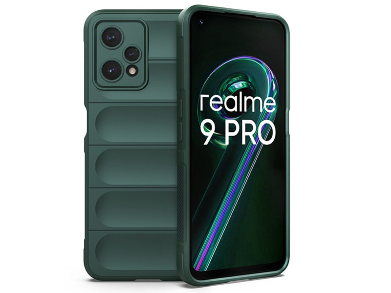 Newface Realme 9 Pro 5G Kılıf Optimum Silikon - Koyu Yeşil
