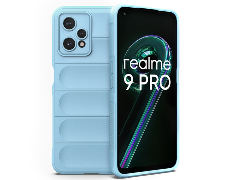 Newface Realme 9 Pro 5G Kılıf Optimum Silikon - Sky Blue