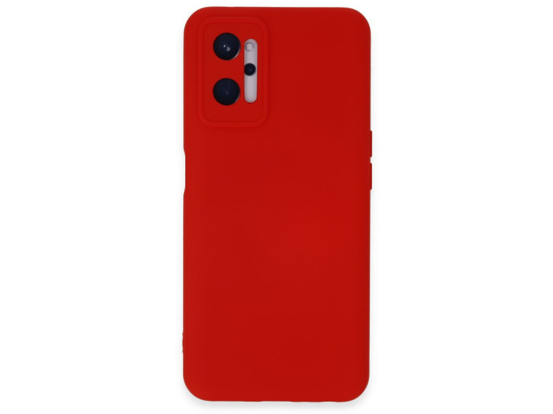 Newface Realme 9i 4G Kılıf Nano içi Kadife Silikon - Kırmızı
