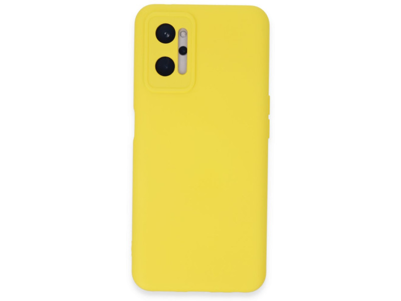 Newface Realme 9i 4G Kılıf Nano içi Kadife Silikon - Sarı
