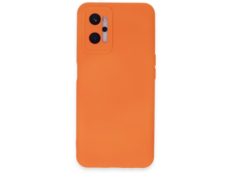 Newface Realme 9i 4G Kılıf Nano içi Kadife Silikon - Turuncu