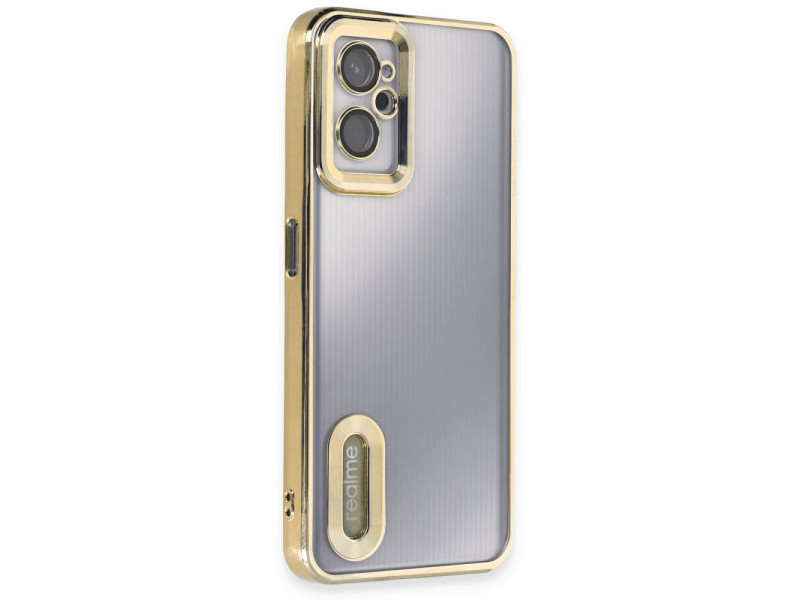 Newface Realme 9i 4G Kılıf Slot Silikon - Gold