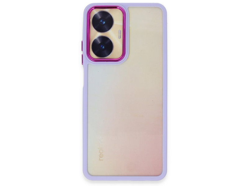 Newface Realme C55 Kılıf Dora Kapak - Lila