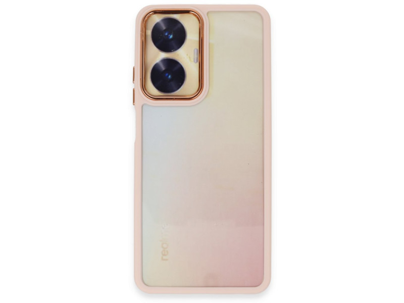 Newface Realme C55 Kılıf Dora Kapak - Pudra