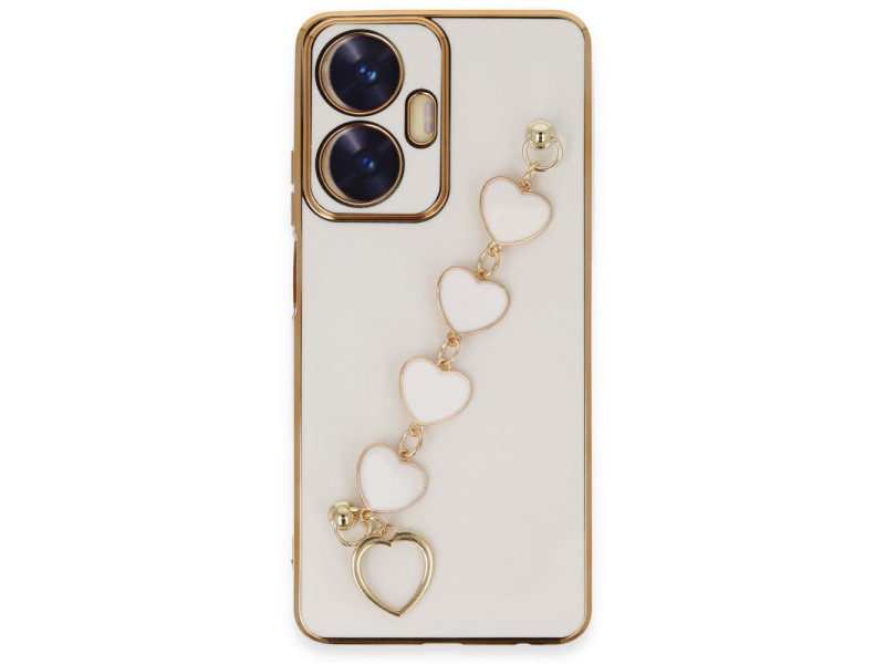 Newface Realme C55 Kılıf Esila Silikon - Beyaz