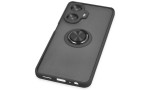 Newface Realme C55 Kılıf Montreal Yüzüklü Silikon Kapak - Siyah