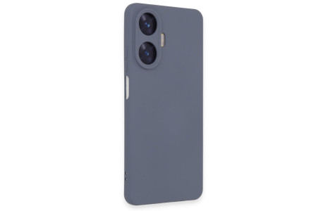 Newface Realme C55 Kılıf Nano içi Kadife Silikon - Gri