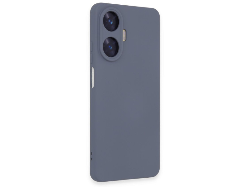 Newface Realme C55 Kılıf Nano içi Kadife Silikon - Gri