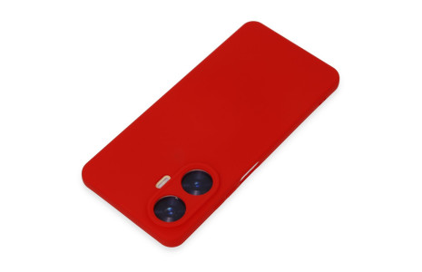 Newface Realme C55 Kılıf Nano içi Kadife Silikon - Kırmızı