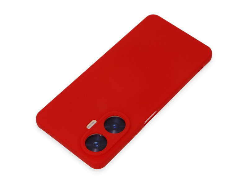 Newface Realme C55 Kılıf Nano içi Kadife Silikon - Kırmızı