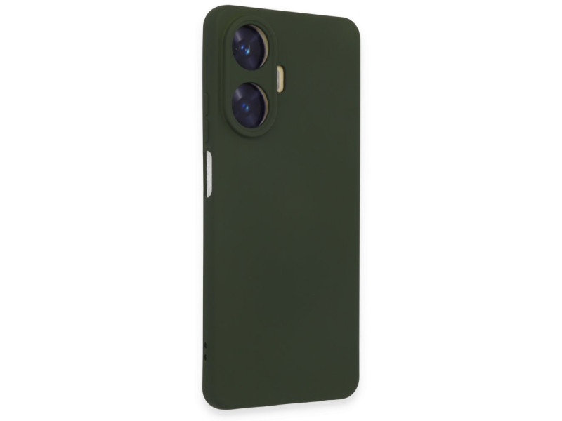 Newface Realme C55 Kılıf Nano içi Kadife Silikon - Koyu Yeşil