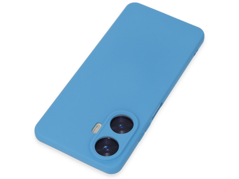 Newface Realme C55 Kılıf Nano içi Kadife Silikon - Mavi