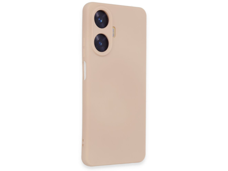 Newface Realme C55 Kılıf Nano içi Kadife Silikon - Pudra