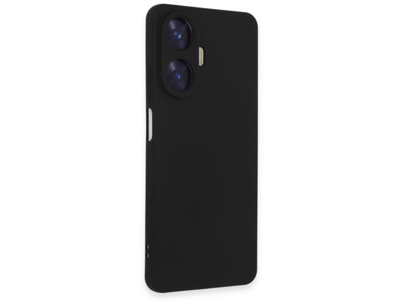 Newface Realme C55 Kılıf Nano içi Kadife Silikon - Siyah