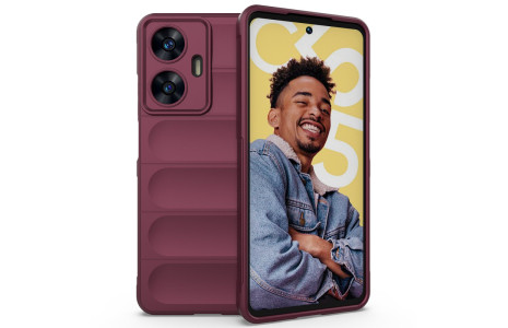 Newface Realme C55 Kılıf Optimum Silikon - Bordo