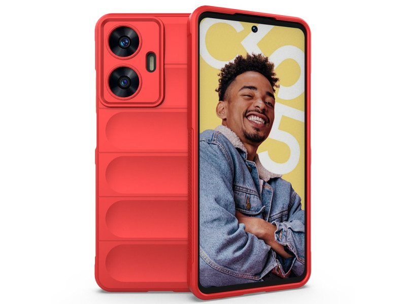 Newface Realme C55 Kılıf Optimum Silikon - Kırmızı