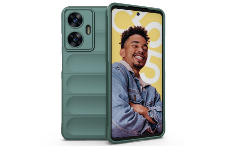 Newface Realme C55 Kılıf Optimum Silikon - Koyu Yeşil