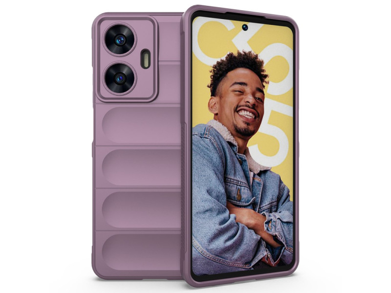 Newface Realme C55 Kılıf Optimum Silikon - Mor