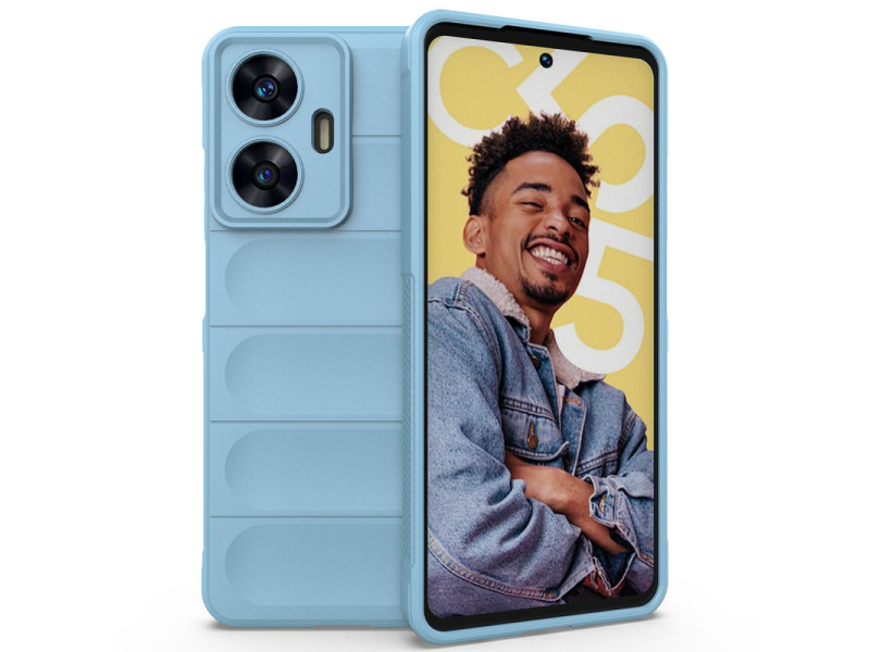 Newface Realme C55 Kılıf Optimum Silikon - Sky Blue