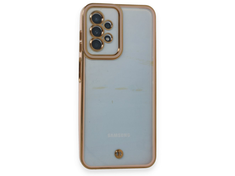 Newface Samsung Galaxy A13 4G Kılıf Liva Lens Silikon - Pudra