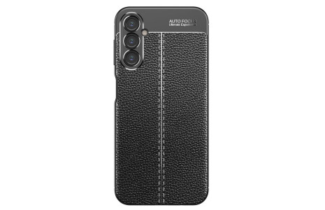 Newface Samsung Galaxy A14 4G Kılıf Focus Derili Silikon - Siyah