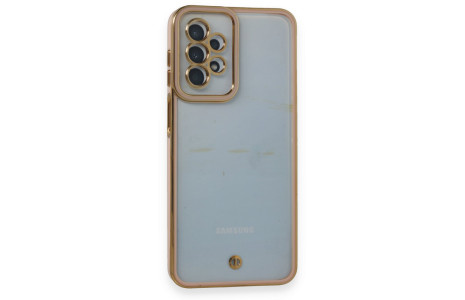 Newface Samsung Galaxy A23 4G Kılıf Liva Lens Silikon - Pudra