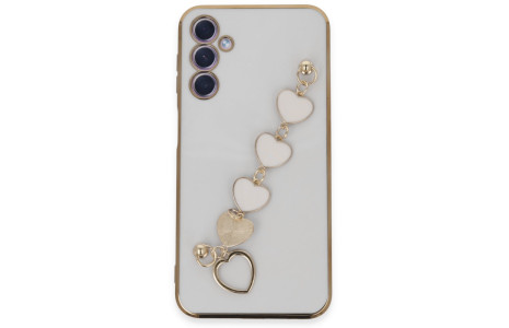 Newface Samsung Galaxy A24 4G Kılıf Esila Silikon - Beyaz