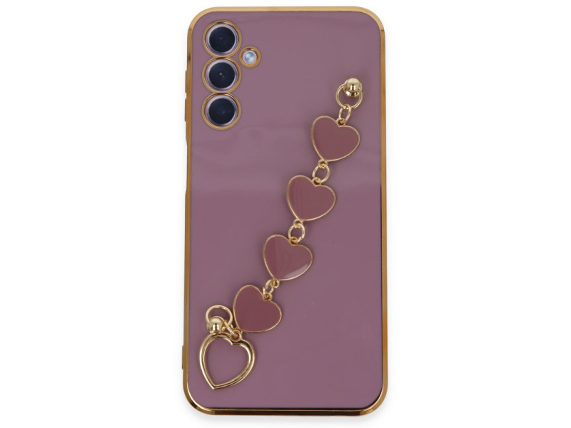 Newface Samsung Galaxy A24 4G Kılıf Esila Silikon - Mor