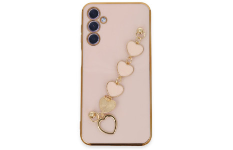 Newface Samsung Galaxy A24 4G Kılıf Esila Silikon - Pudra