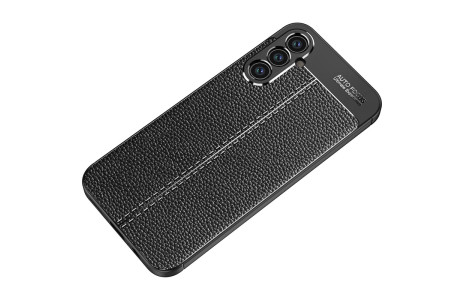Newface Samsung Galaxy A24 4G Kılıf Focus Derili Silikon - Siyah